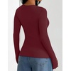 ZESICA Women’s Long Sleeve Button Soft Knit Pullover Sweaters(Wine)