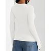 ZESICA Fall Fitted Sweaters for Women 2026 Trendy Business Casual Tops(White)