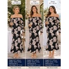 ZESICA Women’s Fall Off Shoulder Floral Wedding Guest Maxi Dresses(Black)
