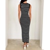 ZESICA Women’s Summer Sleeveless Ribbed Knit Bodycon Midi Dresses(Black)