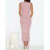 ZESICA Women’s Summer Sleeveless Ribbed Knit Bodycon Midi Dresses(Pink)
