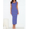 ZESICA Women’s Summer Sleeveless Ribbed Knit Bodycon Midi Dresses(Royalblue)