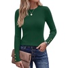 ZESICA Fall Fitted Sweaters for Women 2026 Trendy Business Casual Tops(Darkgreen)