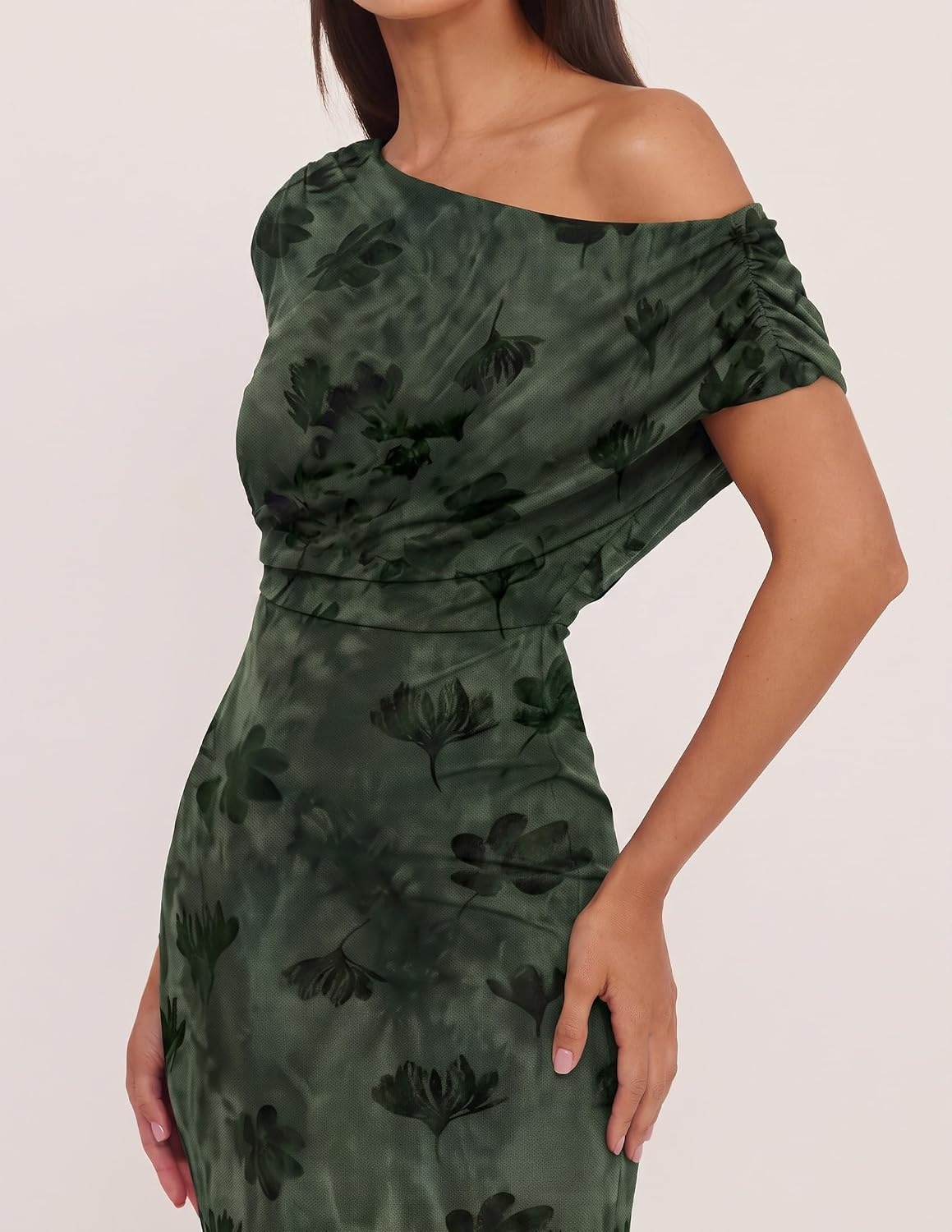image:imageZESICA Womens Off Shoulder Floral Formal Cocktail Wedding Guest Long DressGreen