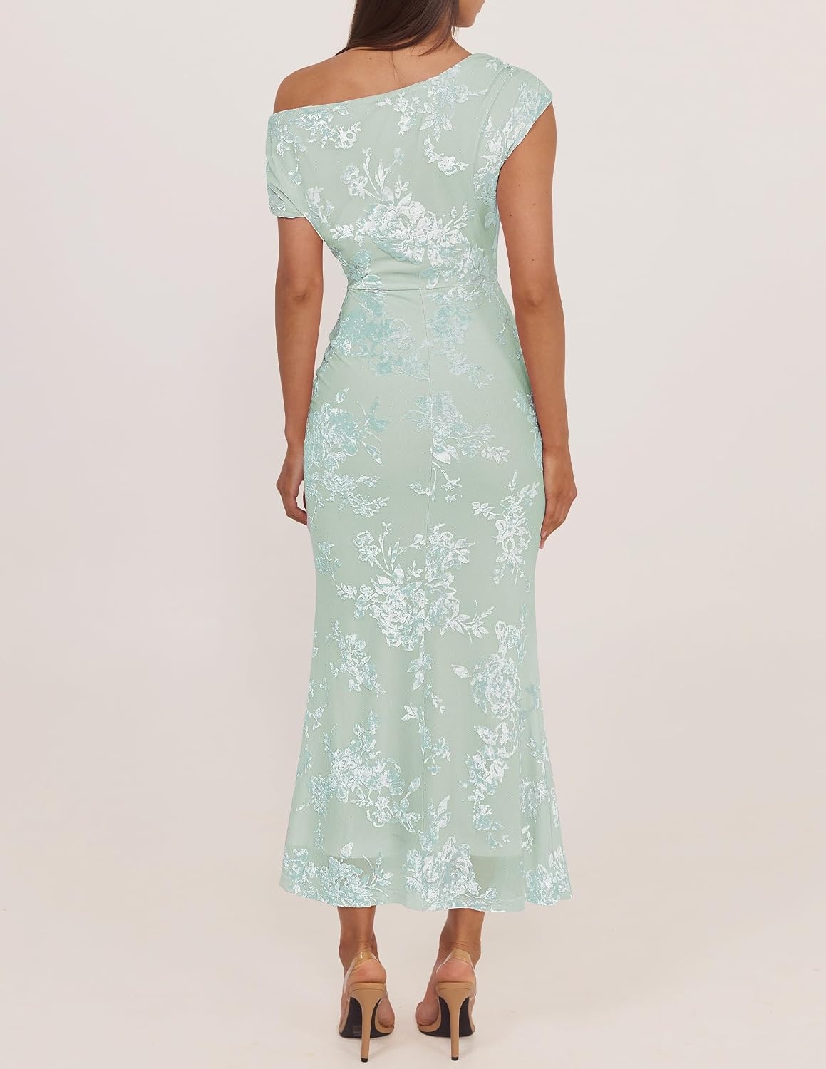 image:imageZESICA Womens Off Shoulder Floral Formal Cocktail Wedding Guest Long DressLight Green