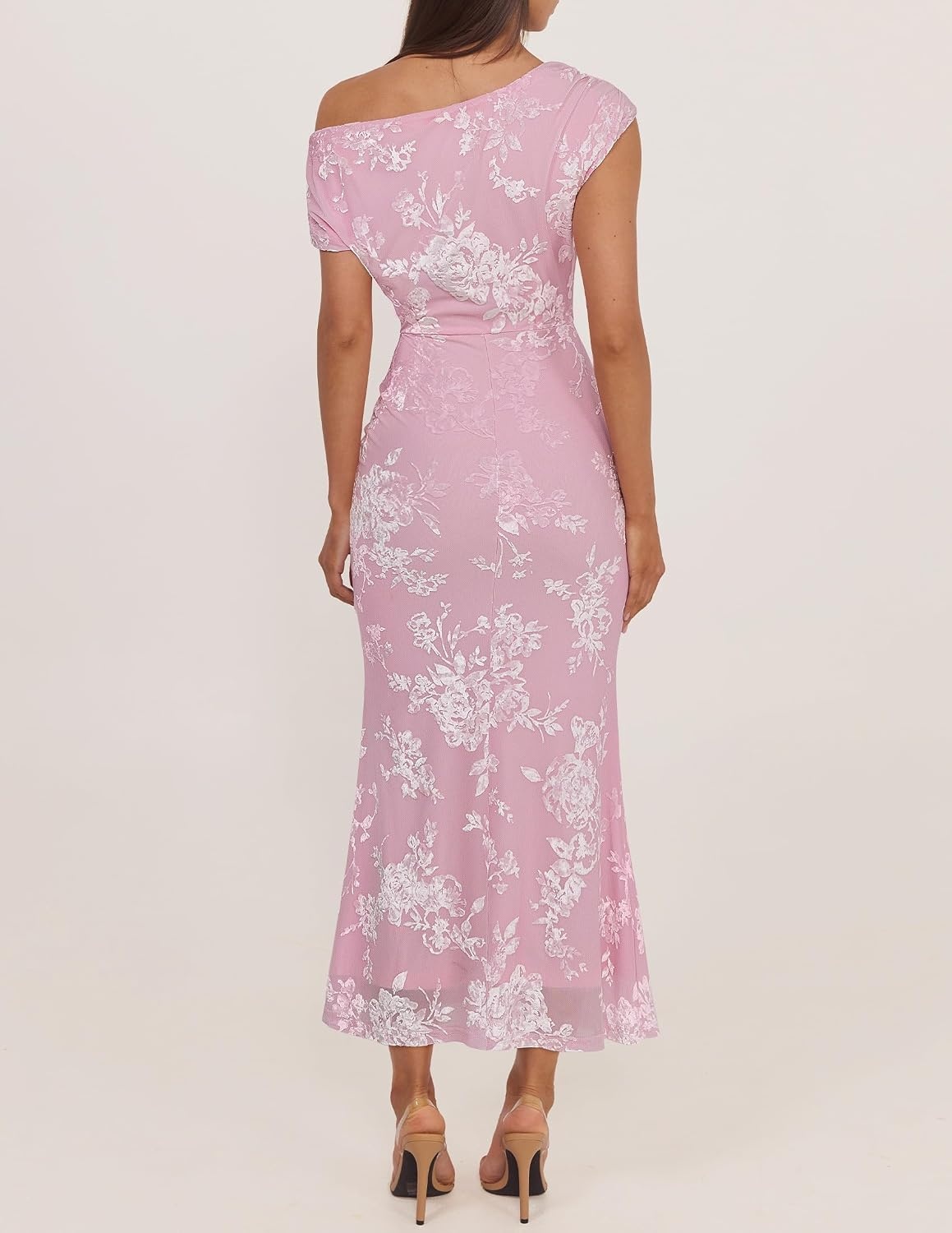 image:imageZESICA Womens Off Shoulder Floral Formal Cocktail Wedding Guest Long DressLight Pink
