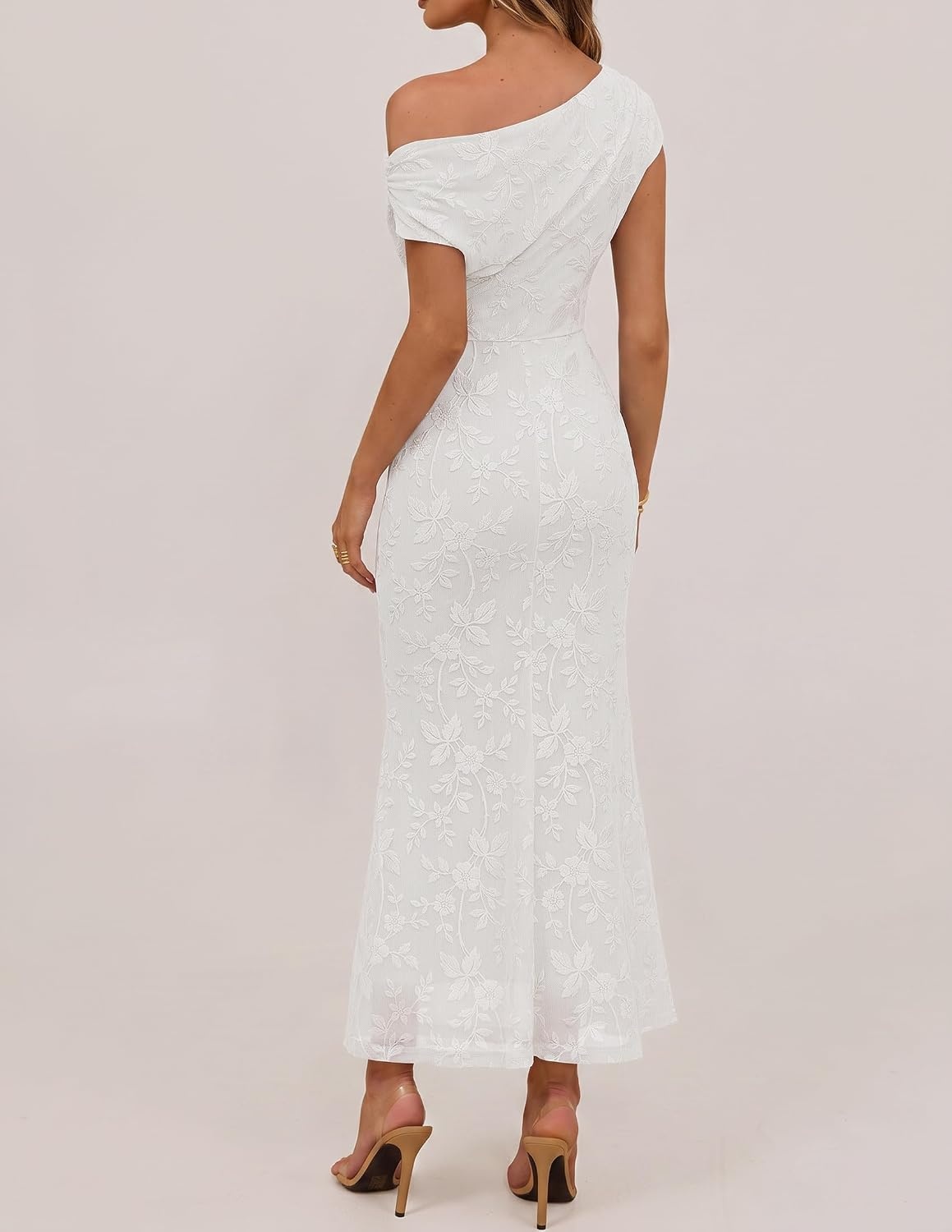 image:imageZESICA Womens Off Shoulder Floral Formal Cocktail Wedding Guest Long DressWhite