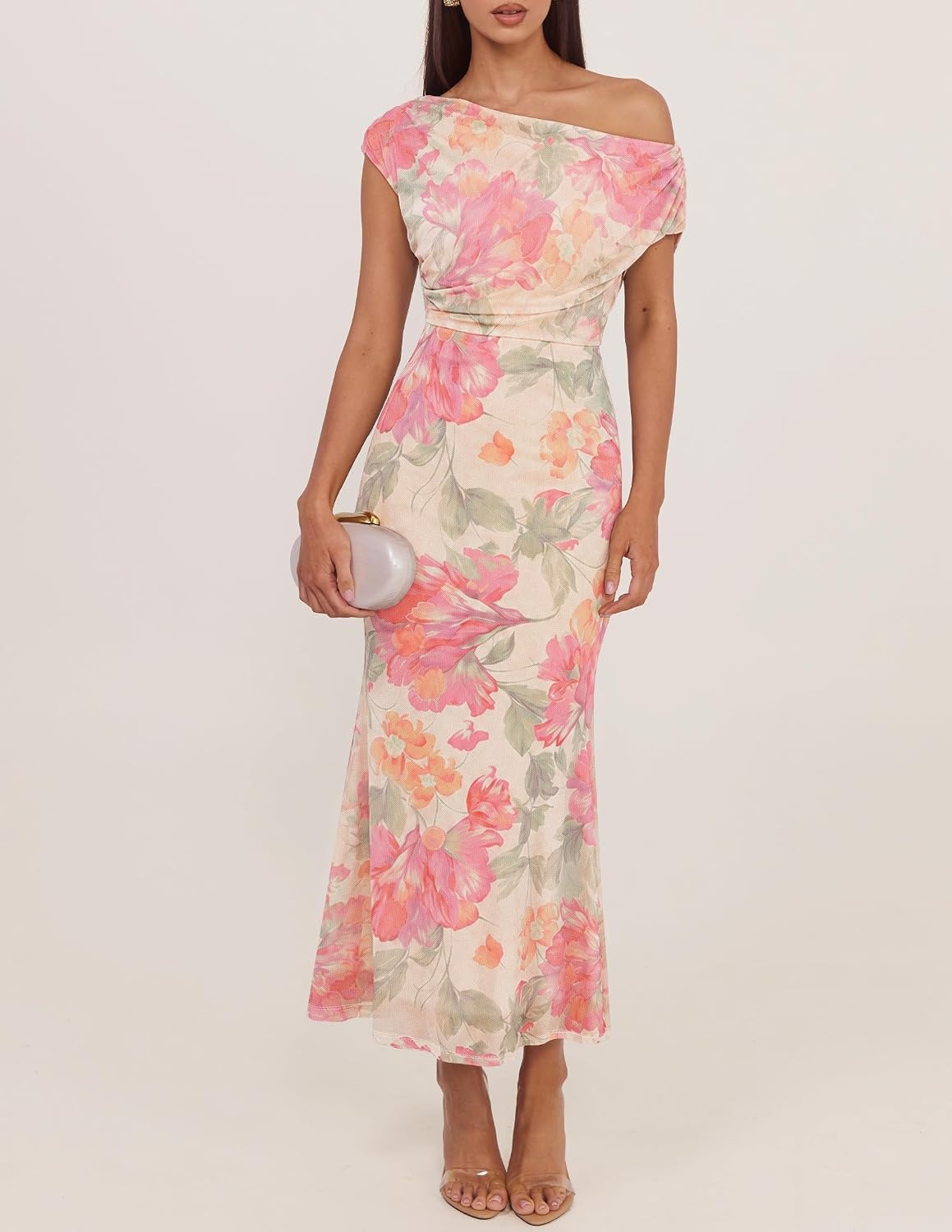 image:imageZESICA Womens Off Shoulder Floral Formal Cocktail Wedding Guest Long DressYellow