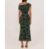 ZESICA Women’s Off Shoulder Floral Formal Cocktail Wedding Guest Long Dress(Green)