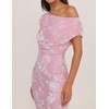 ZESICA Women’s Off Shoulder Floral Formal Cocktail Wedding Guest Long Dress(Light Pink)
