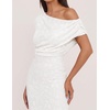 ZESICA Women’s Off Shoulder Floral Formal Cocktail Wedding Guest Long Dress(White)