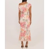 ZESICA Women’s Off Shoulder Floral Formal Cocktail Wedding Guest Long Dress(Yellow)