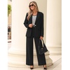 ZESICA Women’s Suits 2 Piece Sets Business Casual Work Outfits(Black)