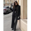 ZESICA Women’s Suits 2 Piece Sets Business Casual Work Outfits(Black)