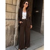 ZESICA Women’s Suits 2 Piece Sets Business Casual Work Outfits(Coffee)