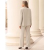 ZESICA Women’s Suits 2 Piece Sets Business Casual Work Outfits(Greyapricot)
