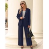 ZESICA Women’s Suits 2 Piece Sets Business Casual Work Outfits(Navy)