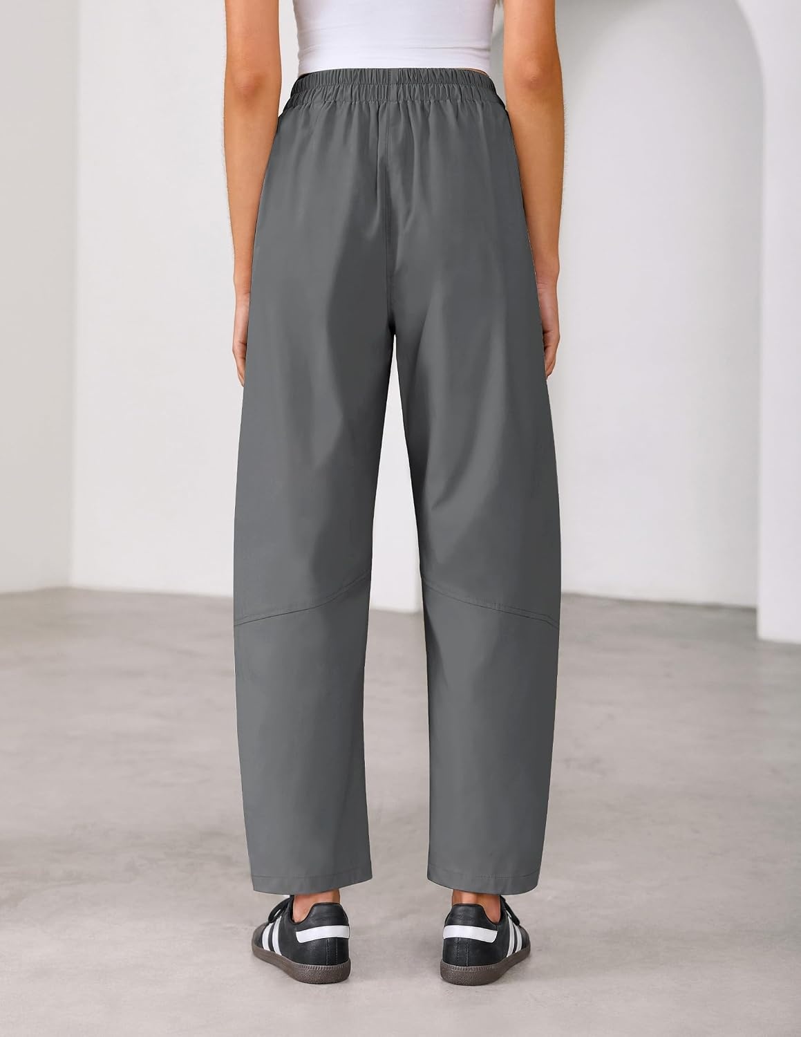 image:imageZESICA Womens Barrel Travel Pants with PocketsDarkgray
