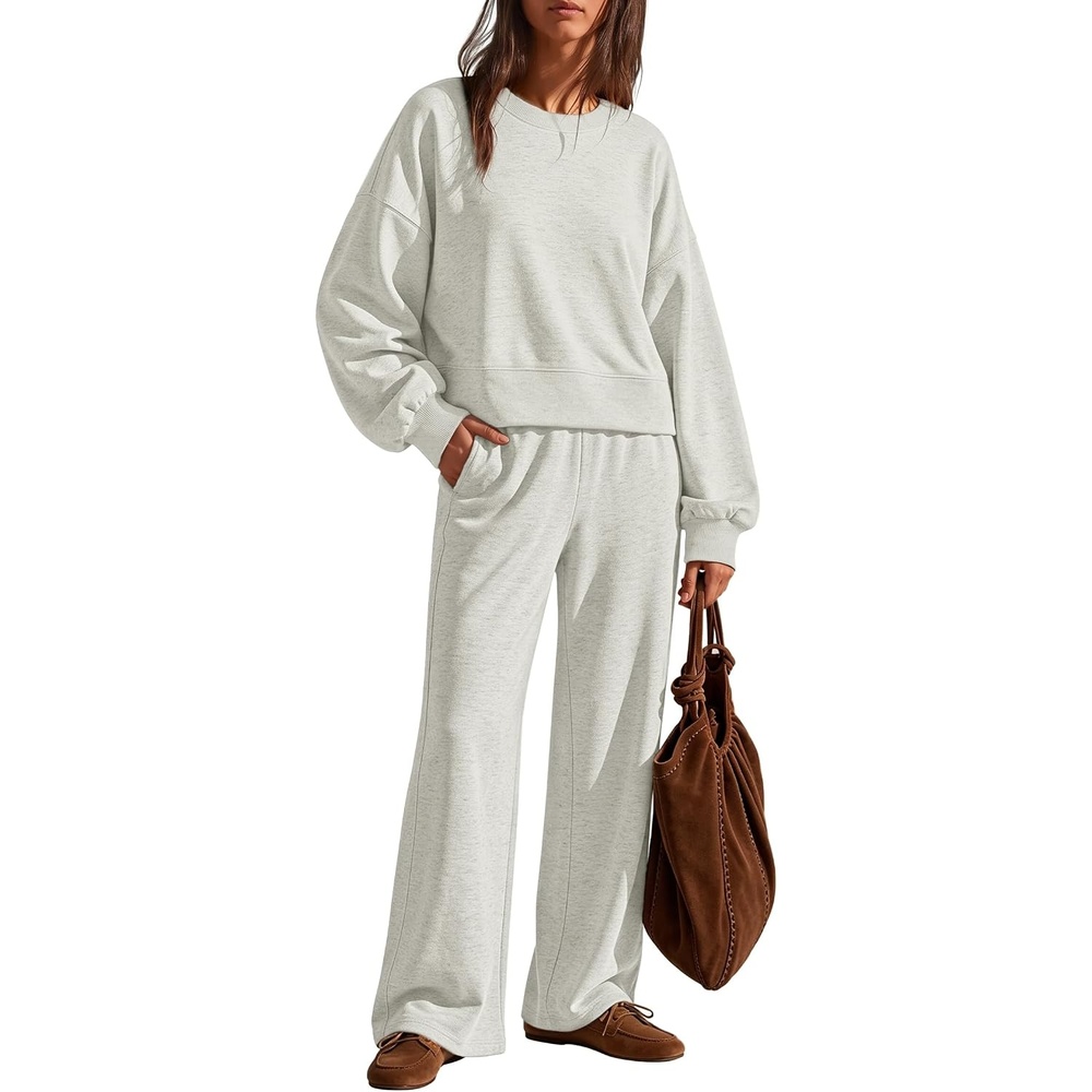 image:imageZESICA Two Piece Sets for Women Matching Lounge Set Fall OutfitsLight Grey