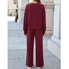 ZESICA Two Piece Sets for Women Matching Lounge Set Fall Outfits(Burgundy)