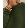 ZESICA Womens 2026 Fall Long Sleeve Crewneck Oversized Chunky Sweaters(Armygreen)