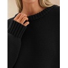 ZESICA Womens 2026 Fall Long Sleeve Crewneck Oversized Chunky Sweaters(Black)