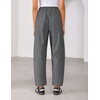 ZESICA Women’s Barrel Travel Pants with Pockets(Darkgray)