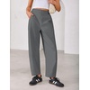 ZESICA Women’s Barrel Travel Pants with Pockets(Darkgray)