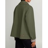 ZESICA Women’s Cropped Trench Coat Plaid Button Front Fall Jacket(Armygreen)