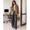 ZESICA Women’s Cropped Trench Coat Plaid Button Front Fall Jacket(Camel)