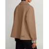 ZESICA Women’s Cropped Trench Coat Plaid Button Front Fall Jacket(Camel)