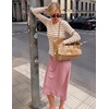 ZESICA Womens Striped Fall Long Sleeve Cute Shirt Dressy Work Going Out Top(Apricot)