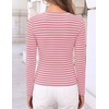 ZESICA Womens Striped Fall Long Sleeve Cute Shirt Dressy Work Going Out Top(Light Pink)