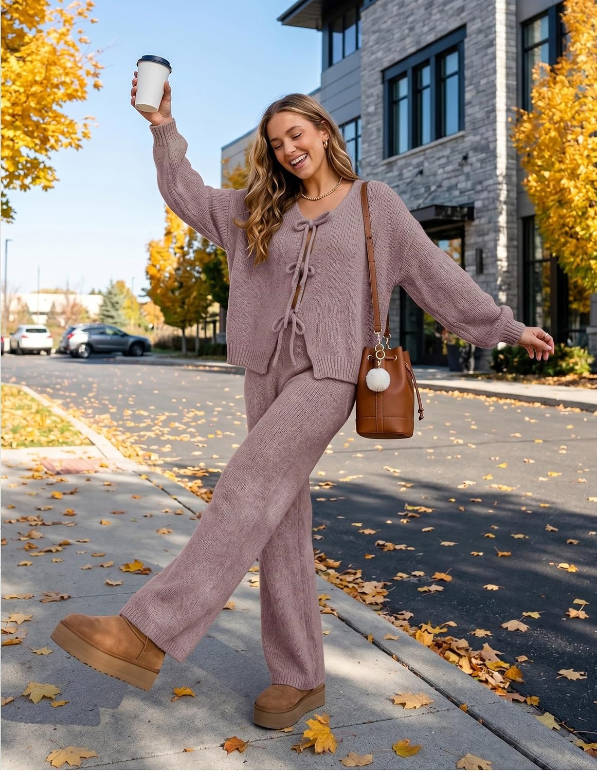 image:imageZESICA Womens 2 Piece Outfits 2026 Fall Lounge Pajama SetsTaro