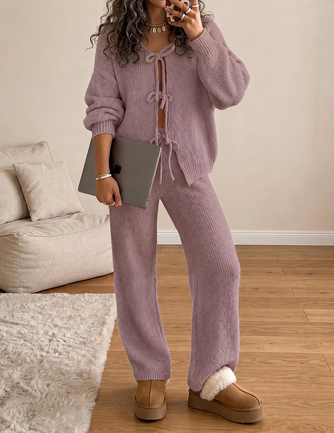 image:imageZESICA Womens 2 Piece Outfits 2026 Fall Lounge Pajama SetsTaro
