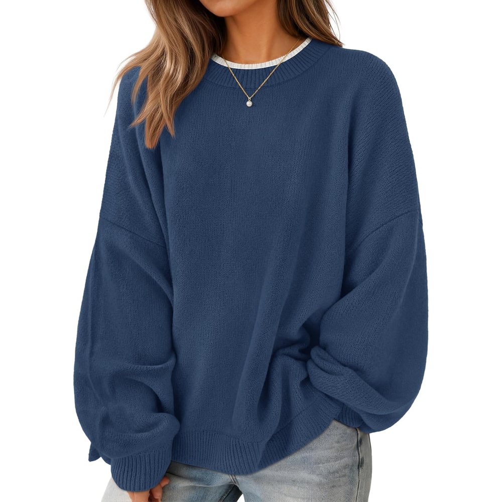 image:imageZESICA Oversized Sweaters for Women 2026 Fall Trendy Pullover TopsRoyal Blue