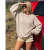 ZESICA Oversized Sweaters for Women 2026 Fall Trendy Pullover Tops(Apricot)