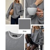 ZESICA Oversized Sweaters for Women 2026 Fall Trendy Pullover Tops(Grey)