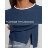 ZESICA Oversized Sweaters for Women 2026 Fall Trendy Pullover Tops(Royal Blue)