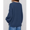 ZESICA Oversized Sweaters for Women 2026 Fall Trendy Pullover Tops(Royal Blue)