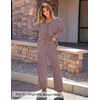ZESICA Women’s 2 Piece Outfits 2026 Fall Lounge Pajama Sets(Taro)