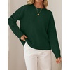 ZESICA Women’s Fall Bow Knot Oversized Sweaters Trendy Pullover Tops(Dark Green)