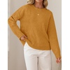 ZESICA Women’s Fall Bow Knot Oversized Sweaters Trendy Pullover Tops(Mustard Yellow)