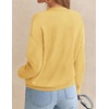 ZESICA Women’s Fall Winter Cozy Sweaters V Neck Loose Warm Pullover Tops(Butter Yellow)