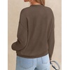 ZESICA Women’s Fall Winter Cozy Sweaters V Neck Loose Warm Pullover Tops(Grey Taupe)