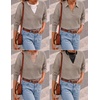 ZESICA Women’s Fall Winter Cozy Sweaters V Neck Loose Warm Pullover Tops(Oats)