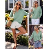 ZESICA Women’s Fall Winter Cozy Sweaters V Neck Loose Warm Pullover Tops(Sage)