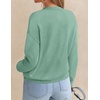 ZESICA Women’s Fall Winter Cozy Sweaters V Neck Loose Warm Pullover Tops(Sage)