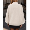 ZESICA Women’s Fall Winter Long Sleeve Turtleneck Oversized Sweaters(Apricot)