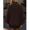 ZESICA Women’s Fall Winter Long Sleeve Turtleneck Oversized Sweaters(Coffee)
